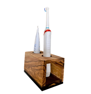 Porte-brosse à dents en bois durable et écologique, forme rectangulaire, pour la maison, la salle de bain, l'hôtel - Product Image 3