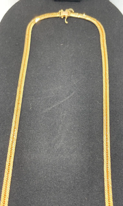 Classic 24K Gold Plated Snake Chain Necklace Zinc Alloy Unisex Daily Wear Jewelry Gift with Jade - Product Image 4