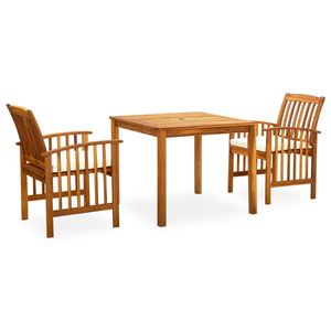 Conjunto de Comedor de Jardín de Madera Maciza de Acacia con 2 Asientos, Conjuntos de Jardín de Madera Maciza de Acacia - Product Image 1