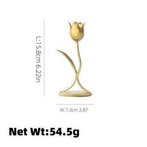 Supports de bougies en métal pour salon, table à manger, centre de table pour anniversaire ou mariage, durables - Product Image 6