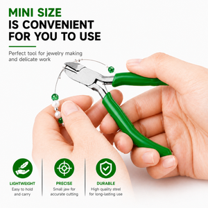Mini-cisaille diagonale à poignée verte pour bijoux, fleurs, fils de cuivre et d'aluminium – Outil de coupe à plat - Product Image 4