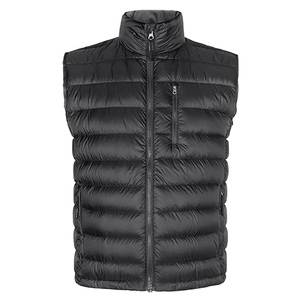 High Quality <b>Men's</b> Casual Puffer <b>Jacket</b> Vest Winter Outer Wear Solid Washed Woolen Breathable Zipper Quilted Detail OEM Service - Product Image 5