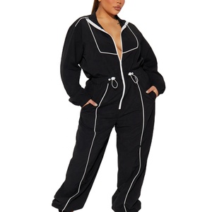 Survêtement de jogging coupe-vent pour femme, séchage rapide, fermeture éclair réfléchissante, polyester, survêtement coupe-vent personnalisé pour femme - Product Image 3