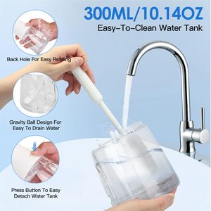 Idropulsore Dentale Portatile Ricaricabile Senza Fili IPX7 Impermeabile con 5 Modalità e 5 Ugelli per la Pulizia dei Denti - Product Image 5