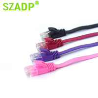 Konektivitas Internet Kecepatan Tinggi Kabel Flat Patch Ethernet Ribbon Cat6 RJ45