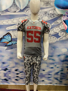 Uniforme de Fútbol Americano Personalizado para Jóvenes, Conjunto de Camiseta y Pantalones Cortos Cosidos, Talla Grande, Transpirable, Antibacteriano, de Secado Rápido - Product Image 6