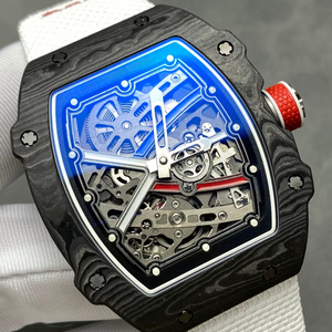 Nouvelle édition 67-02, boîtier en alliage, boîtier rond, cadran en verre, montre ultra-fine 7,8 mm, design squelette, montre à quartz de luxe pour homme - Product Image 2