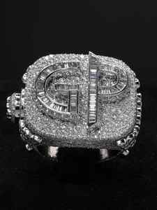 Anillo Personalizado Champion Iced con Nombre, Chapado en Rodio, Moissanita, Estilo Hip Hop, Joyas Luxira, Anillo Fino para Hombre - Product Image 4