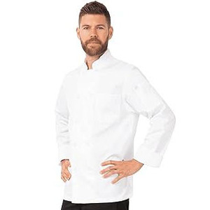 Veste de chef unisexe à manches longues personnalisée en polyester/coton, vêtements de travail professionnels pour la cuisine, uniforme de cuisine pour restaurant et bar - Product Image 2