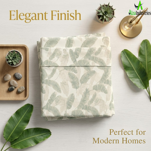 King Size Tropical Leaf Printed Bedsheet <b>Set</b> | Soft Cotton <b>Bedding</b> <b>Set</b> with Pillow Covers Lightweight Breathable Premium Bedroom - Product Image 5