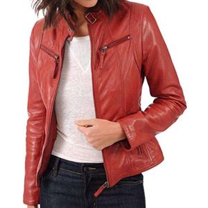 Vestes en cuir personnalisées de qualité supérieure à prix de gros, vestes en cuir véritable, vestes en cuir pour femmes, vestes en cuir pour motards - Product Image 2