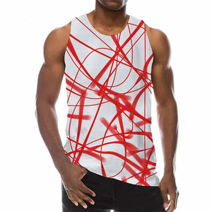 Men's Custom Slim Fit Summer <b>Running</b> Singlets Custom 3D Sublimation Jogging Tank Top Lightweight Casual Plus Size Washed - Product Image 1