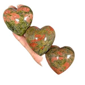 Corazones de Ágata UNAKITE, Piedra Preciosa 100% Natural, Corazones de Ágata Hechos a Mano para Sanación, Compre al por Mayor en Amayra Crystals Export - Product Image 3