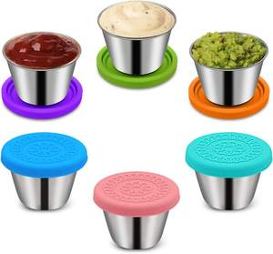 Coupelle à sauce en acier inoxydable 18/8 de qualité alimentaire, coupelle coréenne pour trempette, petit bol rond pour condiments - Product Image 6