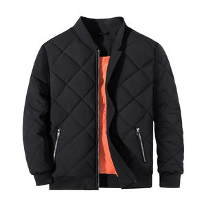 Veste bomber matelassée d'hiver pour homme, personnalisée OEM, en polyester/coton, imperméable, coupe-vent, avec fermeture éclair bidirectionnelle et fourrure de mouton - Product Image 1