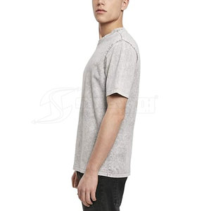 Camiseta cómoda con lavado ácido, transpirable, de talla personalizada, en stock, hecha de algodón y poliéster. - Product Image 4