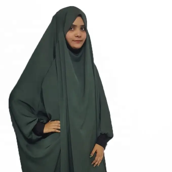 One Piece Jilbab with Lycra Sleeves