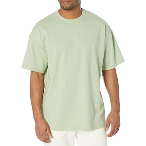 Camiseta de Hombre al por Mayor, OEM, Lisa, Oversize, con Hombros Caídos, 100% Algodón, para Ropa Urbana, Tallas Grandes - Product Image 1
