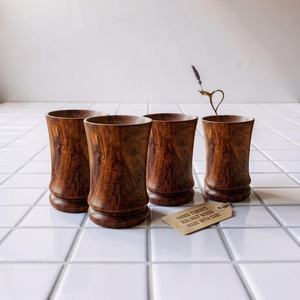 Hand Turned Natural Wood Goblet Handcrafted Decorative <b>Drinking</b> Mug Rustic Wooden Glass for Events Weddings and Dining - Product Image 2