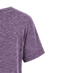 T-shirt décontracté pour femme en coton mélangé, col en V, manches courtes, doux, léger, avec poche, pour l'été, confortable, à porter au quotidien - Product Image 3