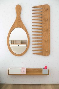Natural Wooden Frame Wall Mirror Farmhouse Style Decorative Mirror for Living Room Bedroom Entryway Home Decoration <b>Wood</b> Frames - Product Image 2