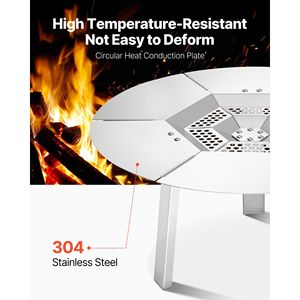 Deflettore di Calore per Braciere Solo Stove Ranger, 20 Pollici, in Acciaio Inox 304 per Bruciatura a Legna, Diffusore di Calore per Combustione Ottimale - Product Image 3