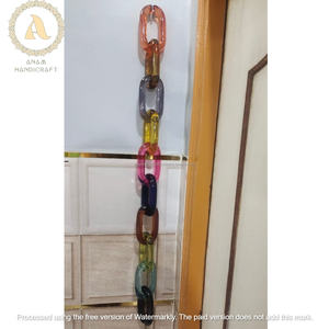 Chaîne en acrylique moderne personnalisée Accents muraux faits à la main en résine ornementale moderne suspendue pour la décoration intérieure Diwali Festival Ready - Product Image 5