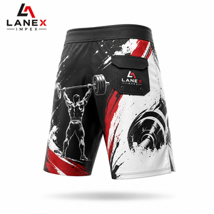 Custom Men's Gym Board Shorts Quick Dry <b>Surf</b> Shorts Weightlifting Fitness Beach Swim Trunks Sublimation Printed OEM ODM Design - Product Image 3