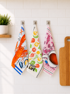 Serviette de cuisine en coton personnalisée, serviette à thé en microfibre, séchage rapide, absorbante, durable pour la maison et la cuisine - Product Image 3