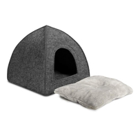 Triangle Feline House Hut Filz Haustier Bett Katzen zelt Höhle für Kätzchen und kleine Hunde mit wasch barem Kissen