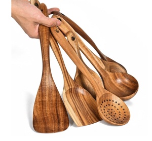 Ustensiles à salade écologiques faits à la main, compatibles lave-vaisselle, pour la cuisine à domicile, fabriqués en Inde - Product Image 3