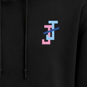 เสื้อฮู้ดผู้หญิงสีดำ แขนยาว มีเชือกผูก กระเป๋าจิงโจ้ ผ้าฟลีซ พิมพ์ลายโลโก้ สไตล์ลำลอง แฟชั่นสตรีทแวร์ - Product Image 3