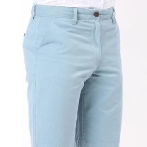 Pantalones Cortos Chino Bermuda de Hombre, Tejido de Lana, Corte Clásico, 100% Algodón, Frente Plano, Color Sólido, Bolsillos Laterales, Cintura Elástica - Product Image 2