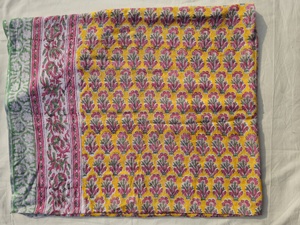 Paréo en coton imprimé à la main, motif floral, pour la plage, couvre-bikini, léger, écharpe d'été pour femme - Product Image 4