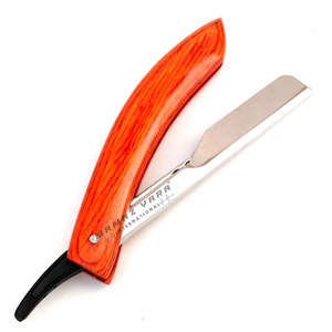 Navaja de Afeitar Recta con Mango Acrílico Rojo, Punta Cuadrada, Clásica para Afeitado en Húmedo, Cuchilla Manual de Barbero, Hoja Duradera y Afilada para el Cuidado Personal Masculino - Product Image 1