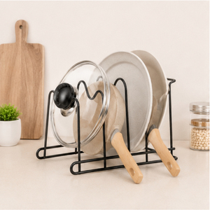 Wholesale Iron <b>Pot</b> and Pan Organizer Rack Multifunctional Kitchen Storage <b>Stand</b> for Cabinet & Countertop <b>Pot</b> Lid Holder - Product Image 4