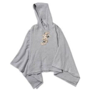 <b>Women</b> Hooded <b>Poncho</b> Sweatshirt Oversized Cape Pullover with Embroidered Letter Design Kangaroo Pocket Casual Loose Fit Fashion - Product Image 1