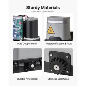 Motor Eléctrico Solar de 280W para Puertas Correderas de 65.6 pies, Motor para Puertas Enrollables con Riel de Engranajes para Uso Residencial y Comercial - Product Image 6