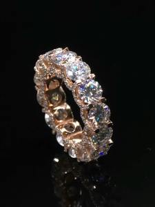 Bague en argent sterling 925 avec diamant moissanite, style hip-hop, pour fiançailles - Product Image 2