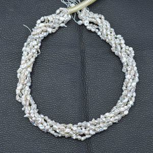 ไข่มุกน้ำจืดธรรมชาติสีขาวบริสุทธิ์ AAA ขนาด 8 มม. 10 มม. รูปทรงไม่สม่ำเสมอ แบบใหม่ สำหรับทำเครื่องประดับ มีจำหน่ายในราคาส่ง - Product Image 1