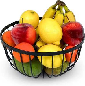 Cesta de Frutas de Alambre Metálico, Tamaño Grande, Forma Redonda, Cesta de Frutas Metálica para Mostrador, Venta al por Mayor, Mejor Fabricante, Más Demandada - Product Image 5