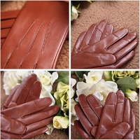 Gants de mode chauds coupe-vent/Gants en cuir d'hiver doublés de laine/Gants d'hiver par temps froid