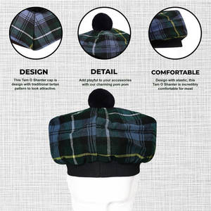 Gorro Escocés Premium Tam o' Shanter con Pompón, Lana Acrílica, Tartán, Venta al Por Mayor, Personalizado - Product Image 3