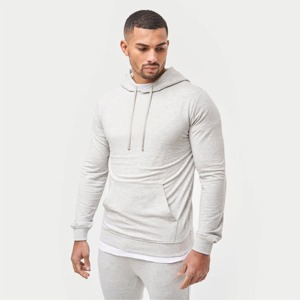 Sudadera con capucha de forro polar de alta calidad para hombre, talla grande, con logotipo personalizado al por mayor, transpirable, holgada, para gimnasio y fitness, mezcla de algodón. - Product Image 2