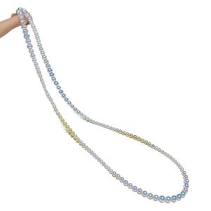 สร้อยคอมุกน้ำจืดธรรมชาติ ขนาด 12-15 มม. สีทองชาเข้ม ทรงกลม มีตำหนิเล็กน้อย จัดเรียงเป็นแถว ขายส่งจากผู้ผลิต - Product Image 5