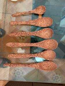 Cuillère en bois de coco écologique à manche court, taille personnalisable, style moderne, pour service de fête, fabriquée au Vietnam - Product Image 5