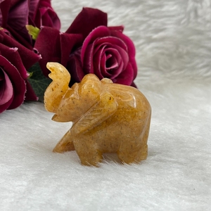 Figura de Elefante de Aventurina Amarilla Tallada a Mano, Piedra Preciosa Natural, Decoración Feng Shui para el Éxito y la Confianza, Venta al Por Mayor - Product Image 4