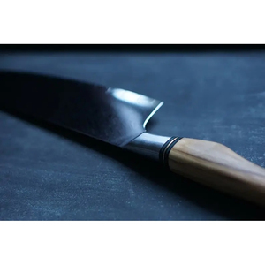 Cuchillo de Chef Personalizado Hecho a Mano por Burraq Ecommerce, Hoja de Acero de Damasco de 7 Pulgadas y 3.0 mm de Grosor, Mango de Madera, Funda de Cuero - Product Image 4