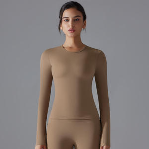 100_ Polyester Quick Dry <b>Compression</b> Shirt Ladies Gym Wear <b>Short</b> Sleeve t Shirt Seam Slim Fit - Product Image 4