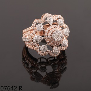 Womens Engagement Wedding <b>Ring</b> 2.0ct Lab Grown <b>Diamond</b> IGI/ Certified 14K Rose Gold Plated Round Brilliant Cut Bridal <b>Ring</b> - Product Image 4